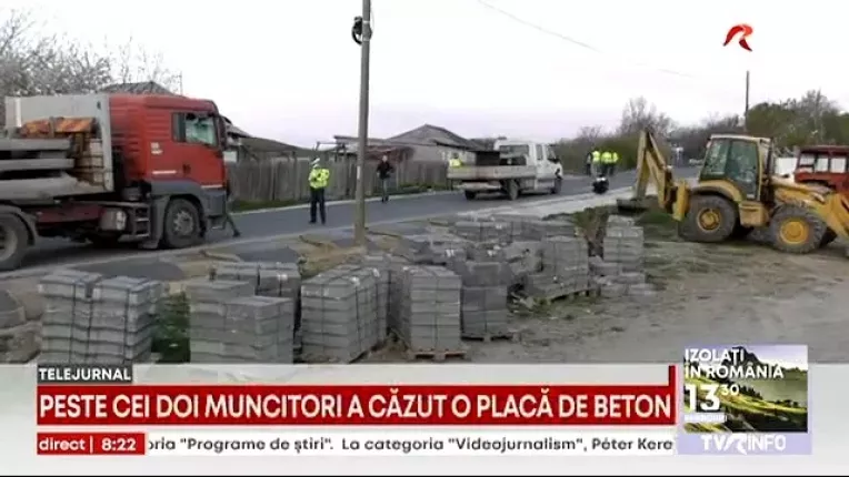 Accident de munca in Bacau. Doi oameni au fost striviti de o placa de beton