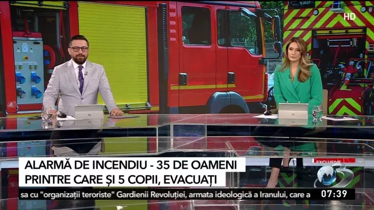 Alarma de incendiu intr-un bloc din Mamaia. 35 de oameni au fost evacuati