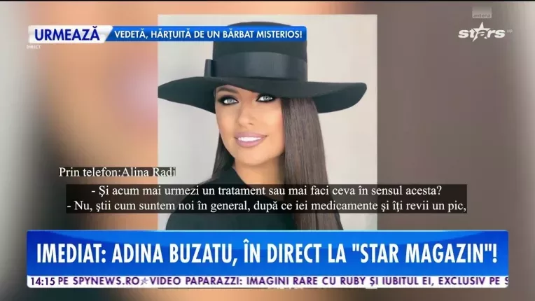 Alina Radi, pe perfuzii de sarbatori