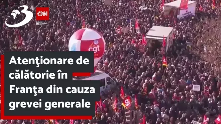 Atentionare de calatorie in Franta din cauza grevei generale