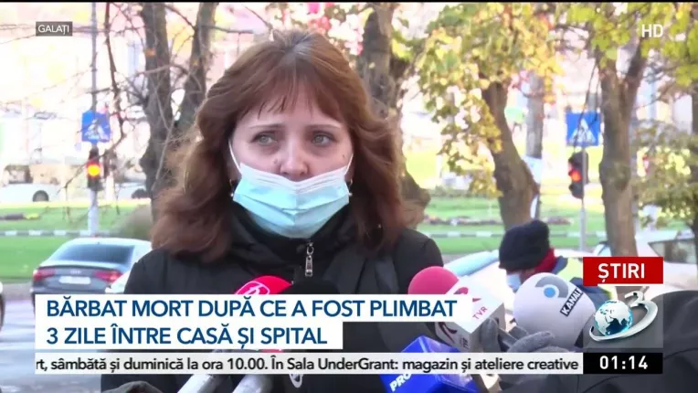 Barbat din Galati, mort dupa ce a fost lasat sa astepte pe o banca, in frig, un test PCR negativ