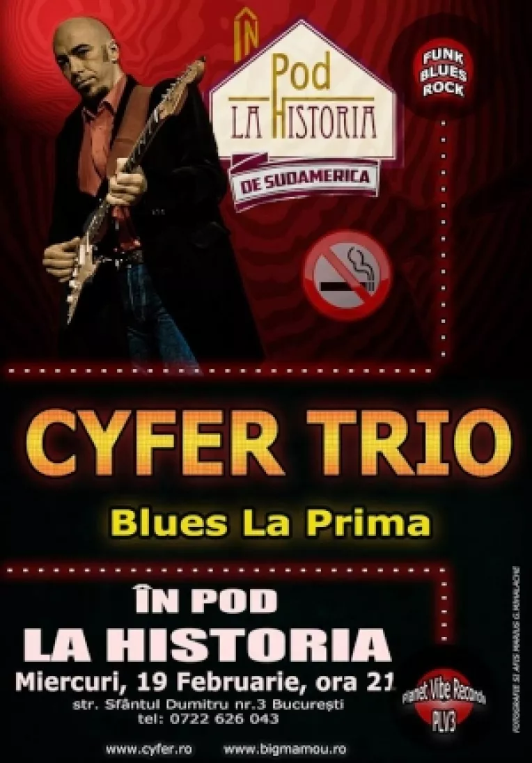 Cyfer, maestrul interpretarii libere si al improvizatiei, vine In Pod la Historia!