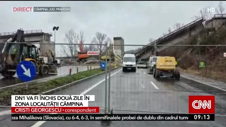 DN1, inchis pentru doua zile. Traficul se desfasoara pe rute alternative