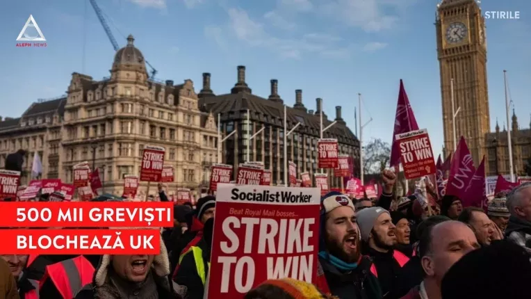 Grevele blocheaza Marea Britanie. 500.000 de oameni cer salarii in concordanta cu inflatia.