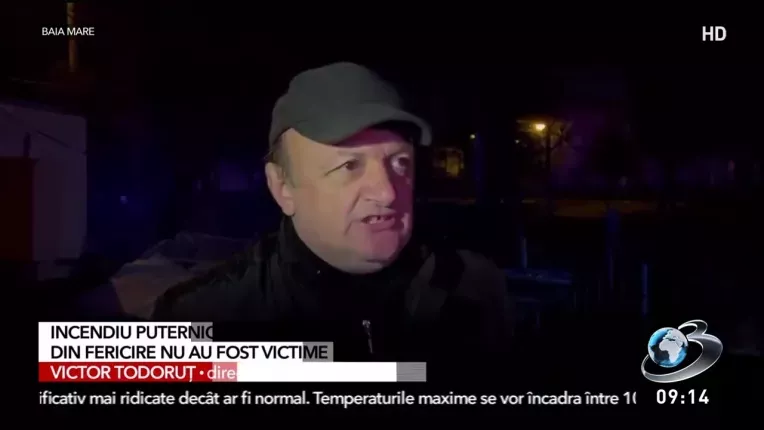 Incendiu puternic la cantina unui liceu din Baia Mare