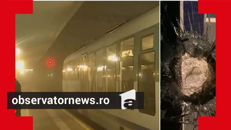 Inghetati in trenul cu geamuri sparte