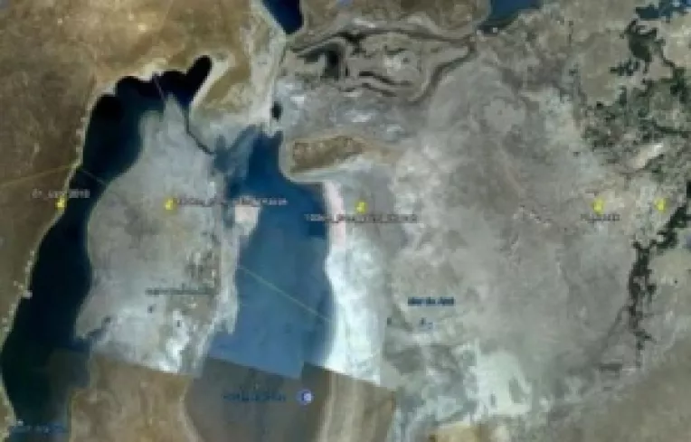 Insula Barsa Kelmes din Marea Aral adaposteste o baza extraterestra