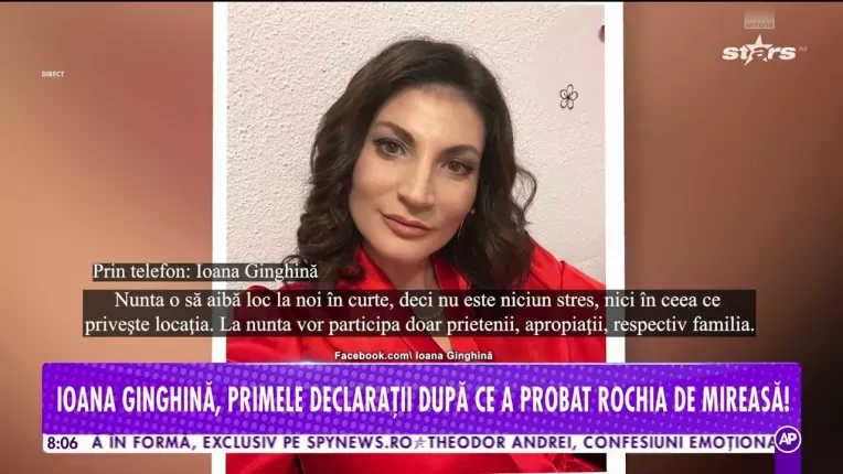 Ioana Ginghina, primele declaratii dupa ce a probat rochia de mireasa!
