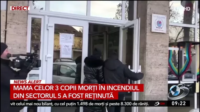 Mama celor trei copii morti intr-un incendiu in Bucuresti a fost retinuta