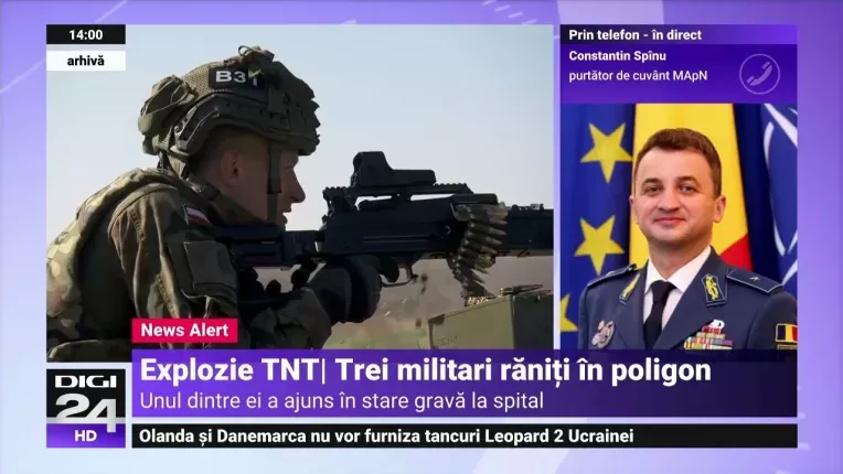 Ministerul Apararii: Trei militari au fost raniti in timpul unui exercitiu in Poligonul Catelu