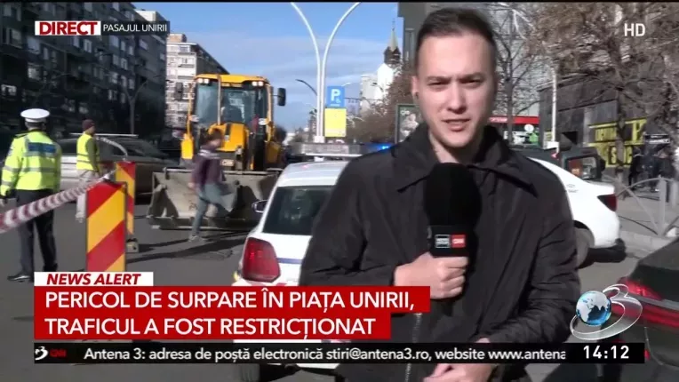Pericol de surpare in Piata Unirii din Bucuresti! Traficul rutier se inchide