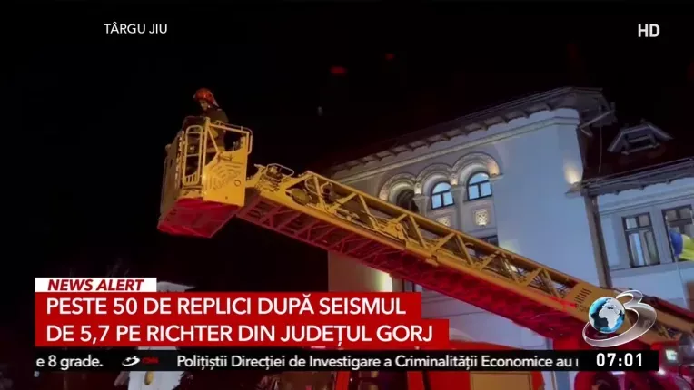 Peste 50 de replici dupa cutremurul de 5,7 pe Richter din judetul Gorj!