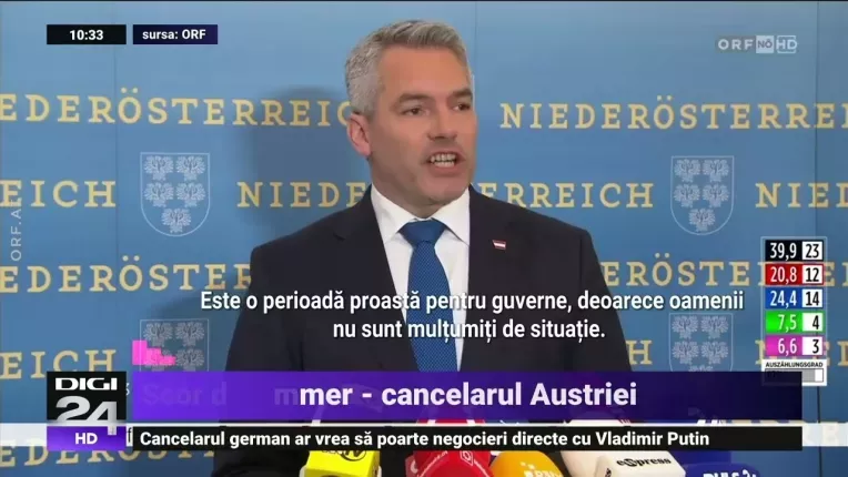 Prima reactie a lui Karl Nehammer dupa scorul dezastruos la alegerile din Austria Inferioara