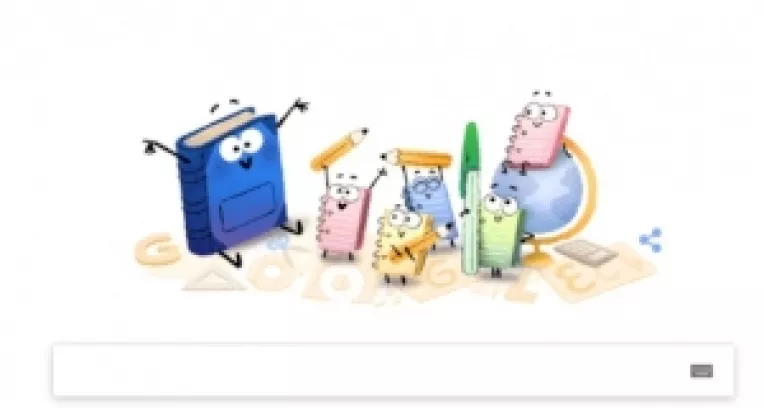 PRIMA ZI DE SCOALA este  celebrata de GOOGLE cu un Doodle special