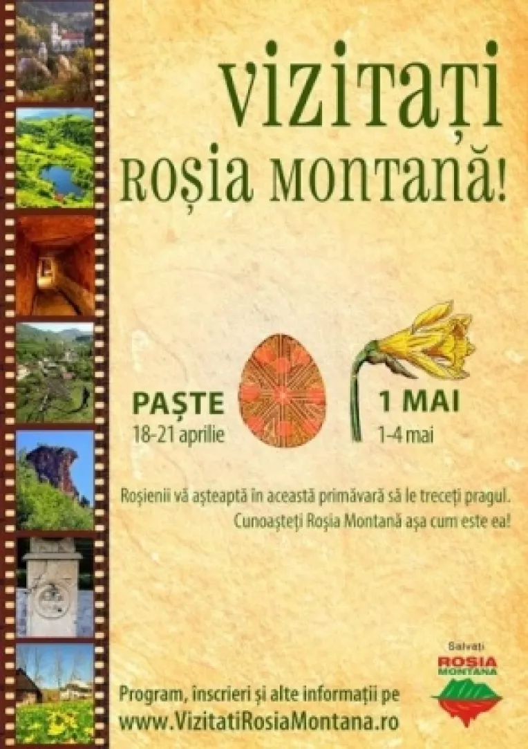 Rosia Montana: Excursii de Paste si de 1 Mai, intr-o zona fabuloasa cu vestigii dacice si romane