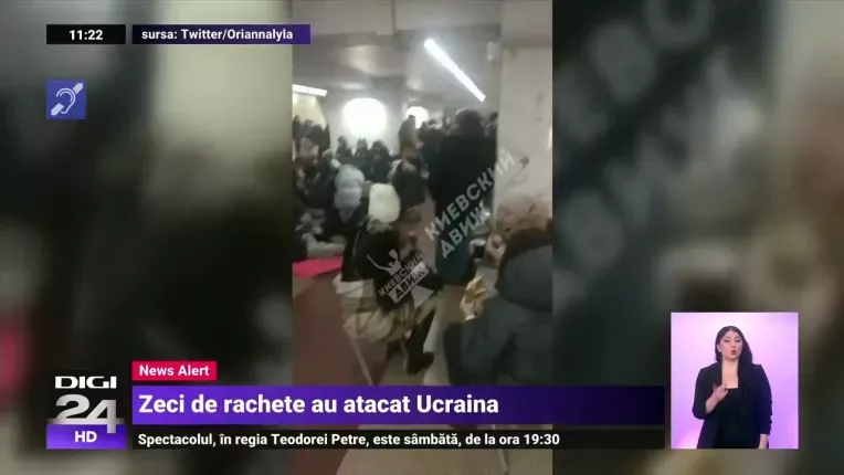 Rusia lanseaza un "atac masiv cu rachete". Alerta de raid aerian in toata Ucraina