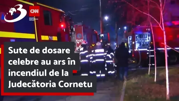 Sute de dosare celebre au ars in incendiul de la Judecatoria Cornetu.