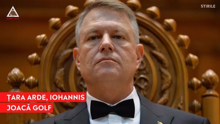 Tara arde, Iohannis joaca golf