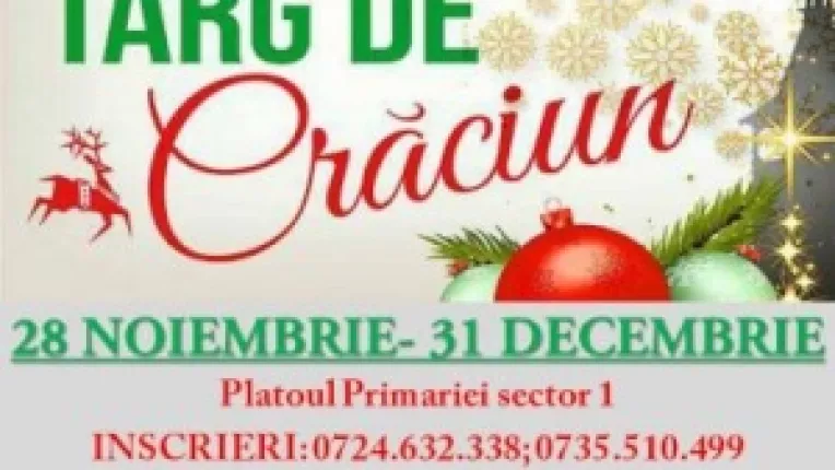 Targ de Craciun pe platoul din fata Primariei Sectorului 1