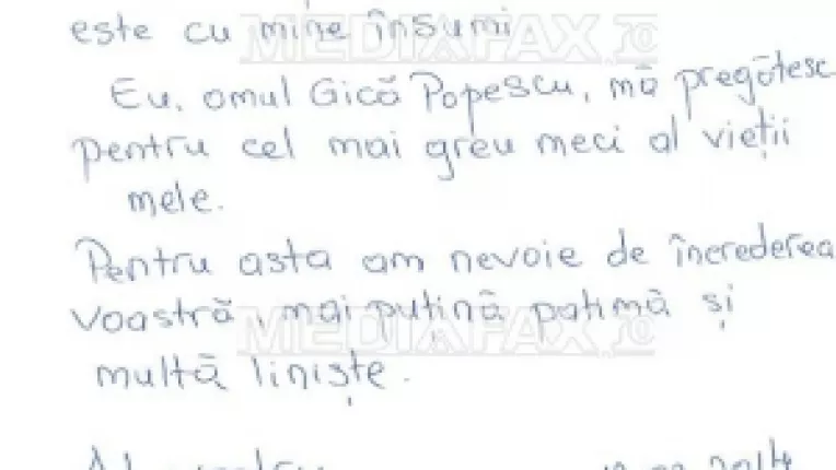 Textul olograf al scrisorii lui Gica Popescu (3)