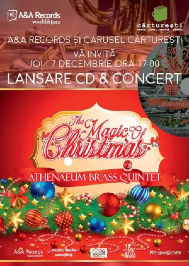The Magic of Christmas: Concert cu muzici de Craciun cantate impecabil de Athenaem Brass Quintet