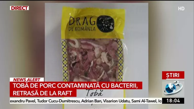 Toba de porc cu bacterii, retrasa de la raft