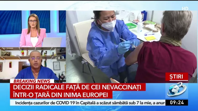 Tudor Ciuhodaru despre masurile radicale luate de alte tari impotriva celor nevaccinati