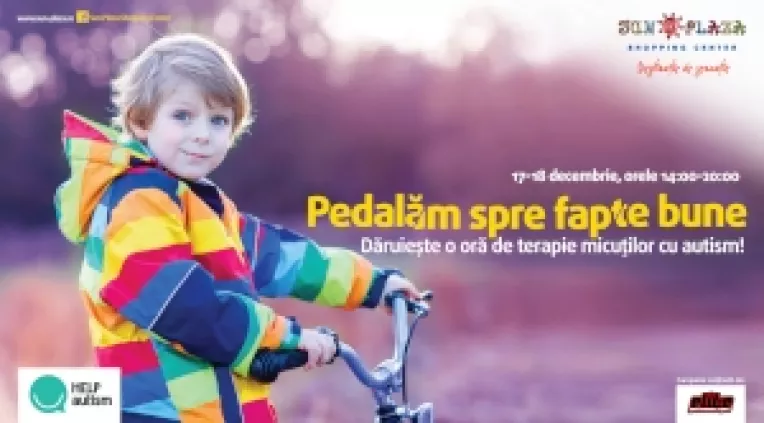 Vedetele pedaleaza spre fapte bune pentru copiii cu autism, intre 17 - 18 decembrie