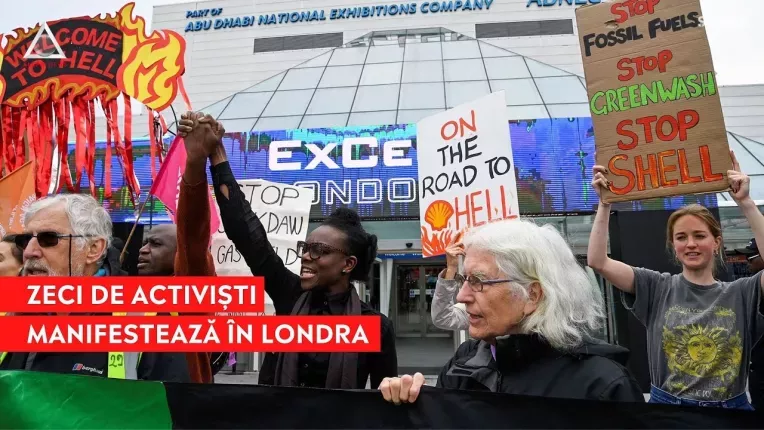 Zeci de activisti cer inchiderea companiei Shell